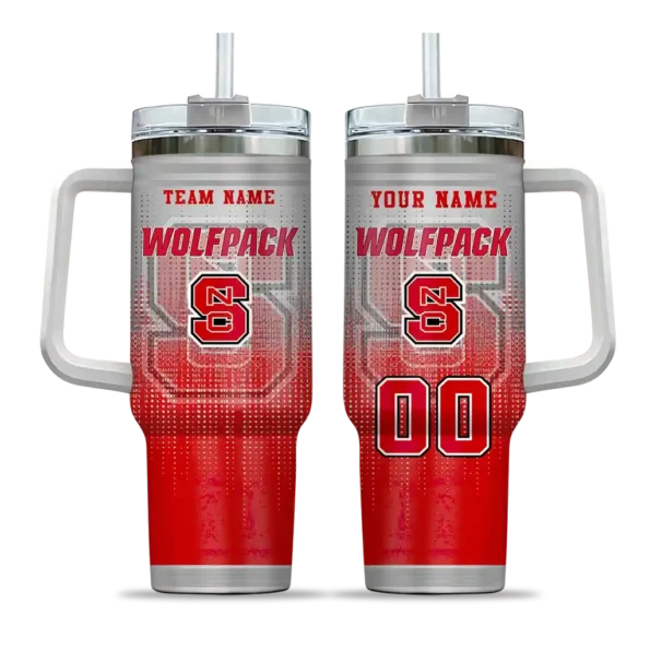customized nc state wolfpack gradient dots red curved tumbler best selling.webp