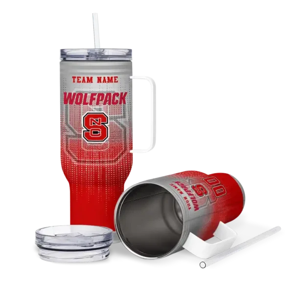 customized nc state wolfpack gradient dots red curved tumbler high quality.webp