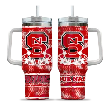 customized nc state wolfpack honey streaks red curved tumbler best selling.webp
