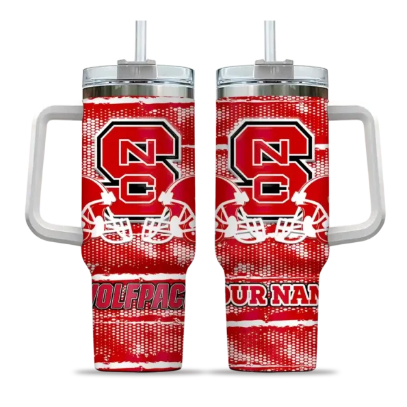 customized nc state wolfpack honey streaks red curved tumbler best selling.webp