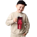 customized nebraska cornhuskers chevron stripe red curved tumbler best selling.webp