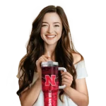 customized nebraska cornhuskers chevron stripe red curved tumbler best selling.webp