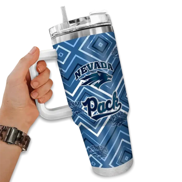 customized nevada wolf pack bold diamonds blue curved tumbler fashion forward.webp