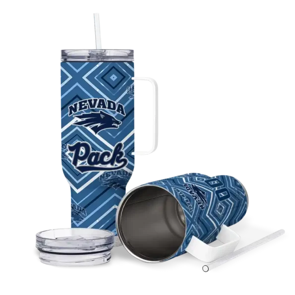 customized nevada wolf pack bold diamonds blue curved tumbler high quality.webp