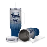 customized nevada wolf pack gradient dots blue curved tumbler best selling.webp