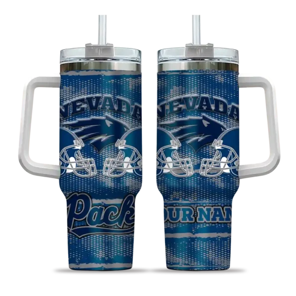 customized nevada wolf pack honey streaks blue curved tumbler best selling.webp