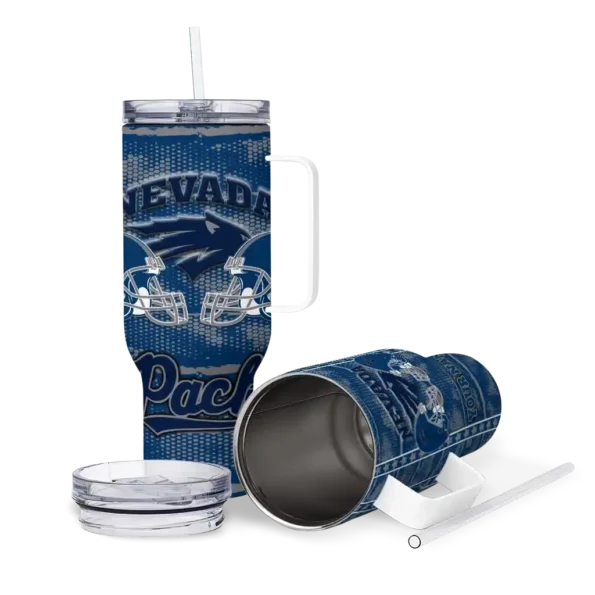 customized nevada wolf pack honey streaks blue curved tumbler high quality.webp