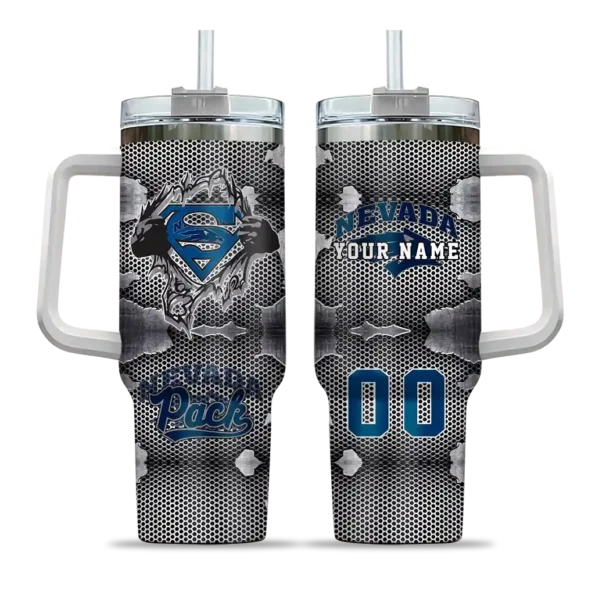 customized nevada wolf pack superman shield blue gray curved tumbler best selling.webp