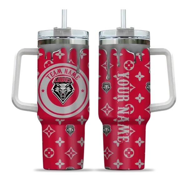 customized new mexico lobos bullseye drips red curved tumbler best selling.webp