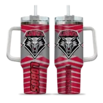 customized new mexico lobos chevron layers red curved tumbler best selling.webp