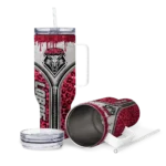 customized new mexico lobos leopard zipper red curved tumbler best selling.webp