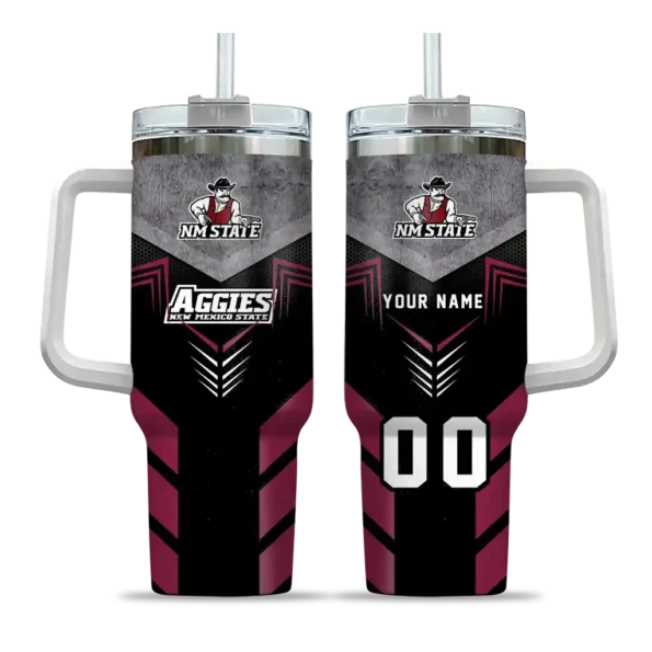 customized new mexico state aggies arrow armor crimson black curved tumbler best selling