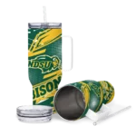 customized-north-dakota-state-bison-abstract-paths-green-curved-tumbler-best-selling.webp