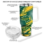 customized-north-dakota-state-bison-abstract-paths-green-curved-tumbler-best-selling.webp