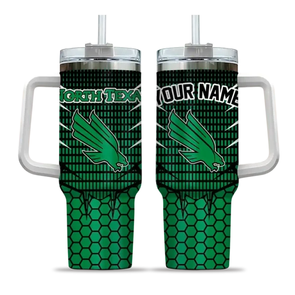 customized north texas mean green hex texture green curved tumbler best selling