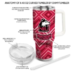 customized-northern-illinois-huskies-bold-diamonds-red-curved-tumbler-best-selling.webp