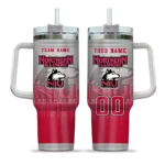 customized northern illinois huskies gradient dots red curved tumbler best selling.webp
