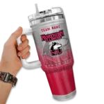 customized northern illinois huskies gradient dots red curved tumbler best selling.webp
