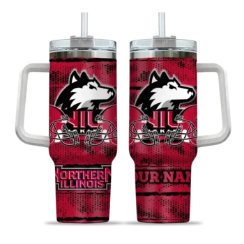 customized northern illinois huskies honey streaks red curved tumbler best selling.webp