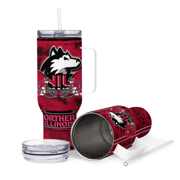customized northern illinois huskies honey streaks red curved tumbler high quality.webp