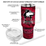 customized northern illinois huskies honey streaks red curved tumbler best selling.webp