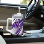 customized northwestern wildcats arrow burst purple curved tumbler best selling.webp