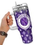 customized northwestern wildcats bullseye drips purple curved tumbler best selling.webp