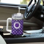 customized northwestern wildcats bullseye drips purple curved tumbler best selling.webp