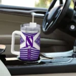 customized northwestern wildcats chevron layers purple curved tumbler best selling.webp