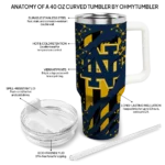 customized notre dame fighting irish claw cut navy black curved tumbler best selling.webp