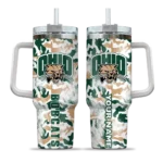customized ohio bobcats camo mashup green white curved tumbler best selling.webp