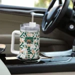customized ohio bobcats camo mashup green white curved tumbler best selling.webp