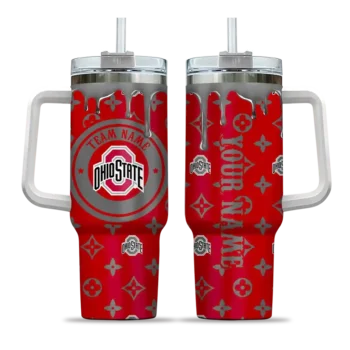 customized ohio state buckeyes bullseye drips scarlet curved tumbler best selling.webp