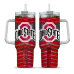 customized ohio state buckeyes chevron layers scarlet curved tumbler best selling.webp