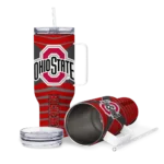 customized ohio state buckeyes chevron layers scarlet curved tumbler best selling.webp