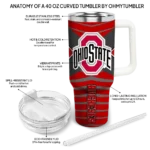 customized ohio state buckeyes chevron layers scarlet curved tumbler best selling.webp