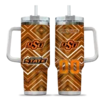customized oklahoma state cowboys bold diamonds orange curved tumbler best selling.webp