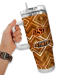 customized oklahoma state cowboys bold diamonds orange curved tumbler best selling.webp