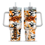 customized oklahoma state cowboys camo mashup orange white curved tumbler best selling.webp