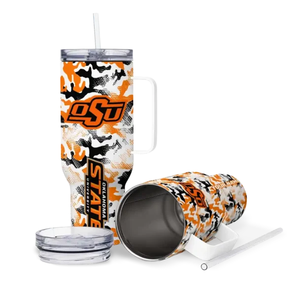 customized oklahoma state cowboys camo mashup orange white curved tumbler high quality.webp