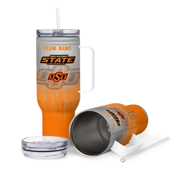 customized oklahoma state cowboys gradient dots orange curved tumbler high quality.webp