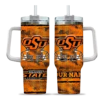 customized oklahoma state cowboys honey streaks orange curved tumbler best selling.webp