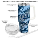 customized old dominion monarchs abstract paths blue curved tumbler best selling.webp