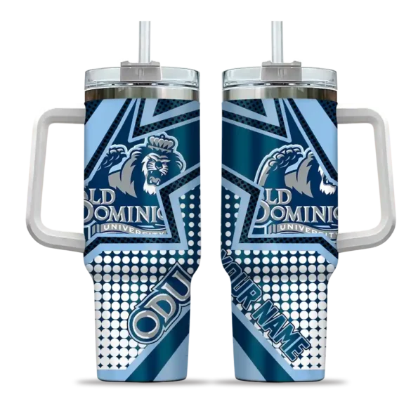 customized old dominion monarchs arrow burst blue curved tumbler best selling.webp