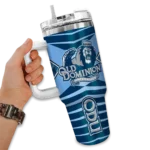 customized old dominion monarchs chevron layers blue curved tumbler best selling.webp