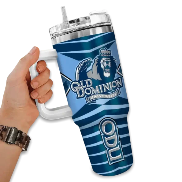 customized old dominion monarchs chevron layers blue curved tumbler fashion forward.webp