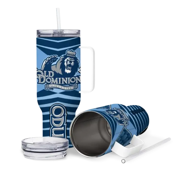 customized old dominion monarchs chevron layers blue curved tumbler high quality.webp
