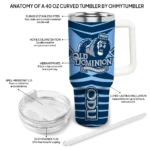 customized old dominion monarchs chevron layers blue curved tumbler best selling.webp