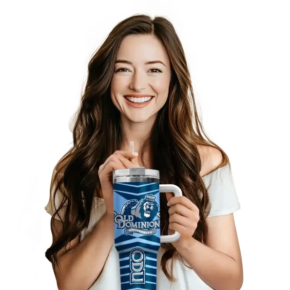 customized old dominion monarchs chevron layers blue curved tumbler premium grade.webp