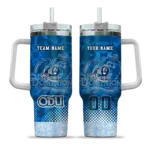 customized old dominion monarchs geometric prism blue curved tumbler best selling.webp